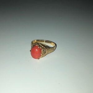 Blood orange and gold ring